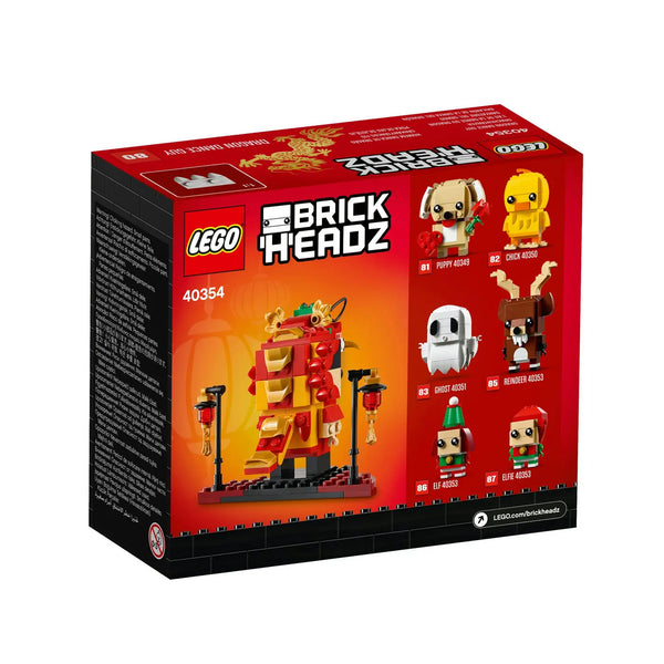 LEGO® BrickHeadz™ 40354 Drachentanz-Mann Verpackung Rückseite