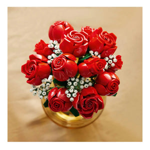 LEGO® Botanicals 10328 Rosenstrauß in Vase von oben