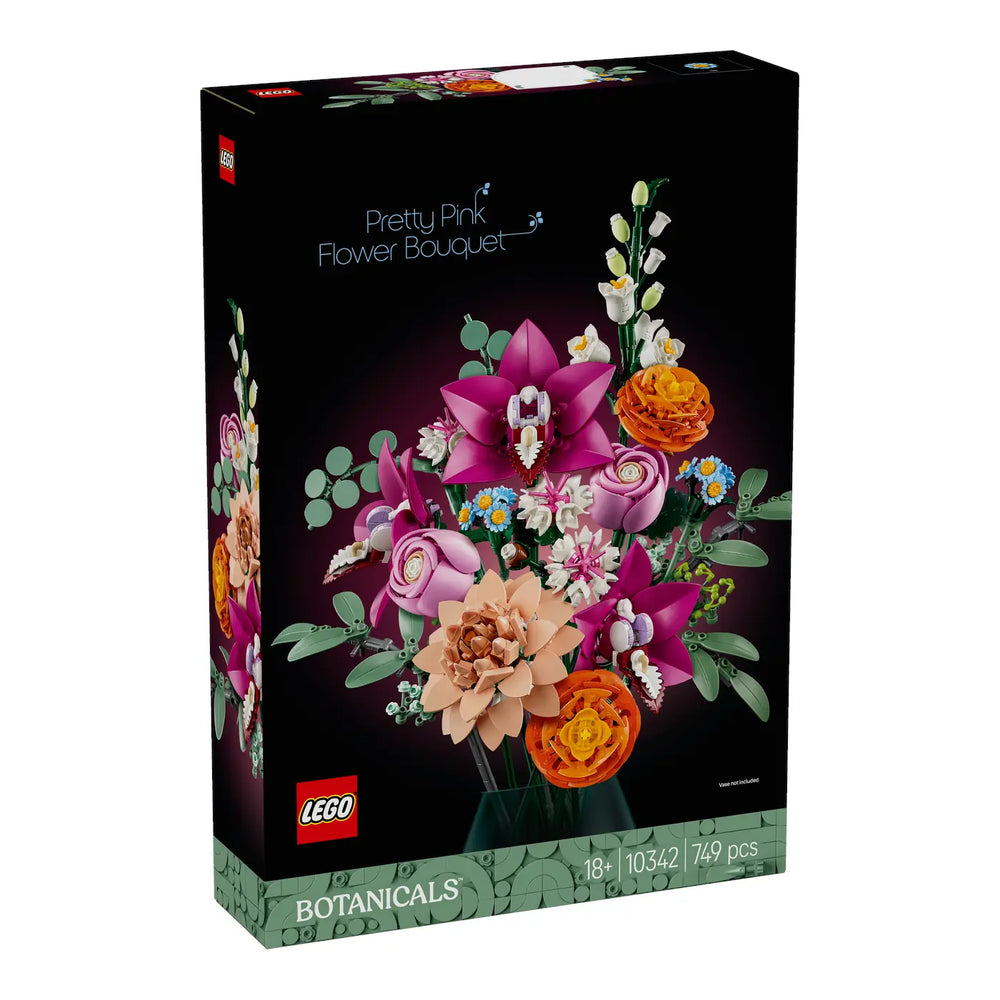 LEGO® Botanicals 10342 Schöner Rosafarbener Blumenstrauß Verpackung Vorderseite