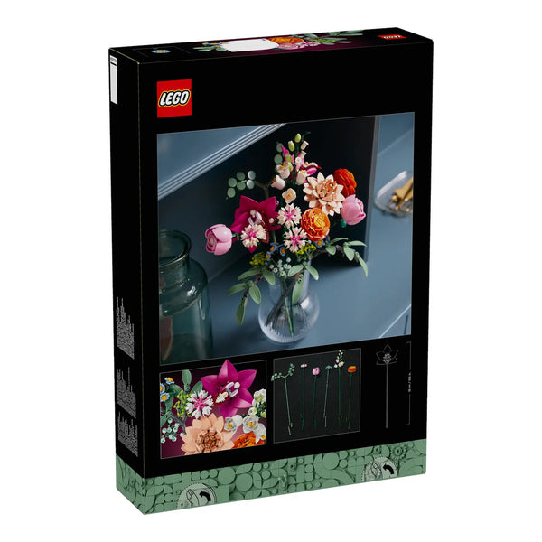 LEGO® Botanicals 10342 Schöner Rosafarbener Blumenstrauß Verpackung Rückseite