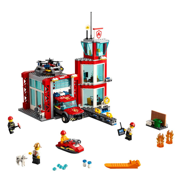 LEGO® City 60215 Feuerwehrstation aufgebaut