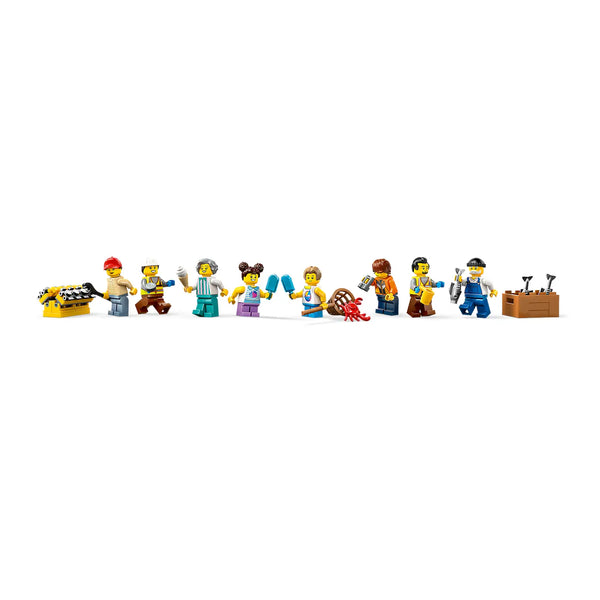 LEGO® City 60422 Hafen mit Frachtschiff Minifiguren
