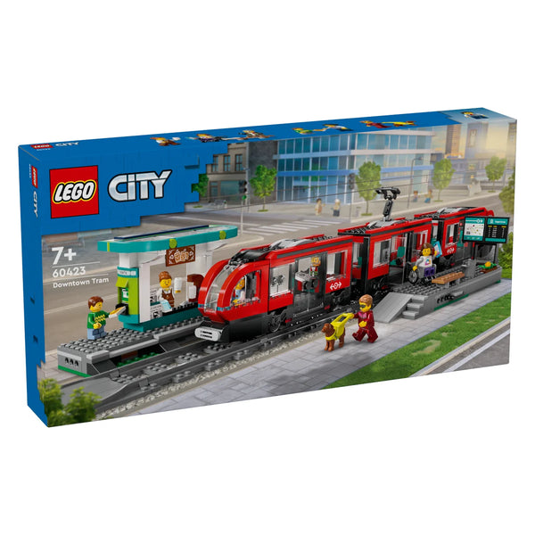 LEGO® City 60423 Straßenbahn mit Haltestelle Set