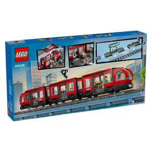 LEGO® City 60423 Straßenbahn mit Haltestelle Set Rückseite