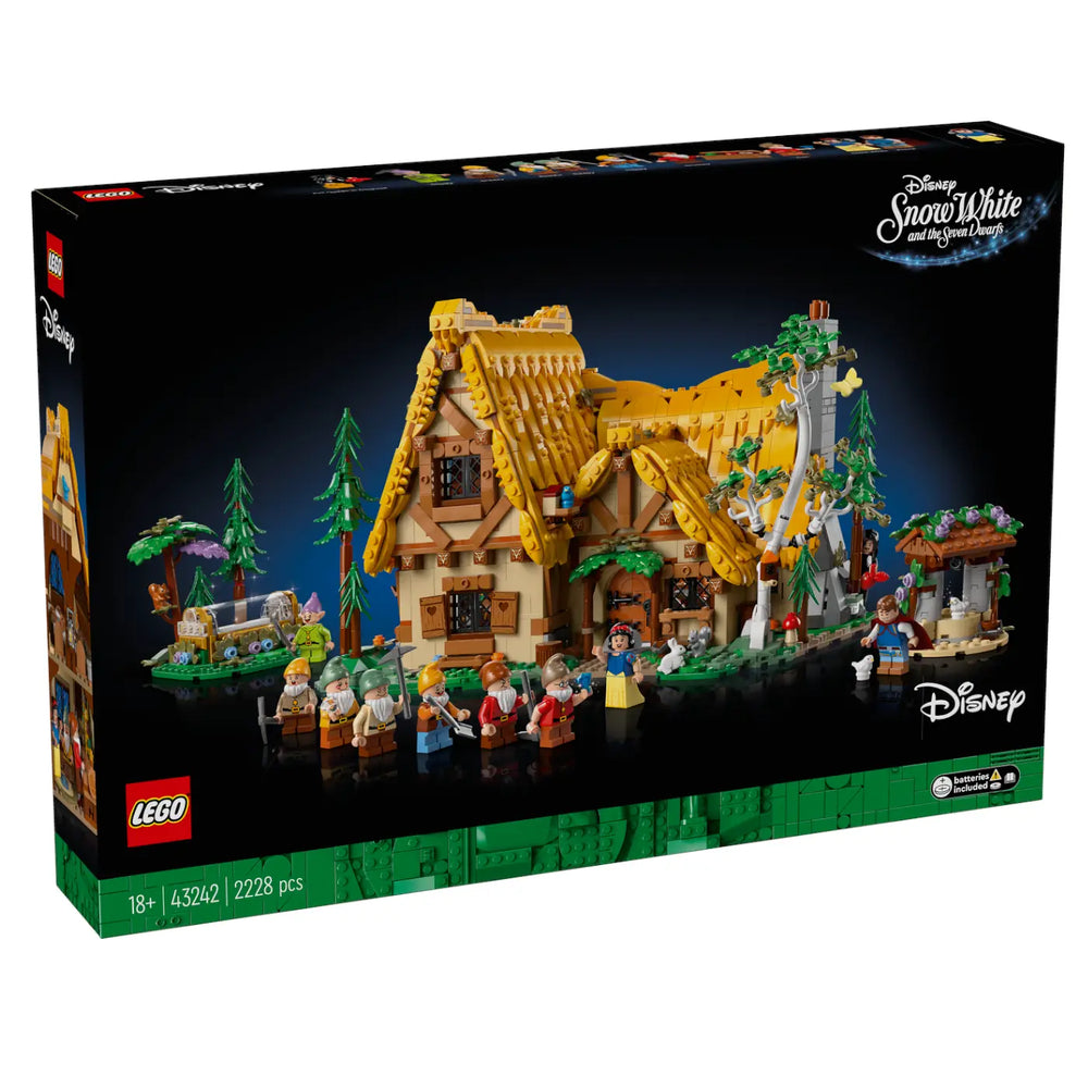 LEGO® Disney 43242 Die Hütte von Schneewittchen und den sieben Zwergen Verpackung Vorderseite