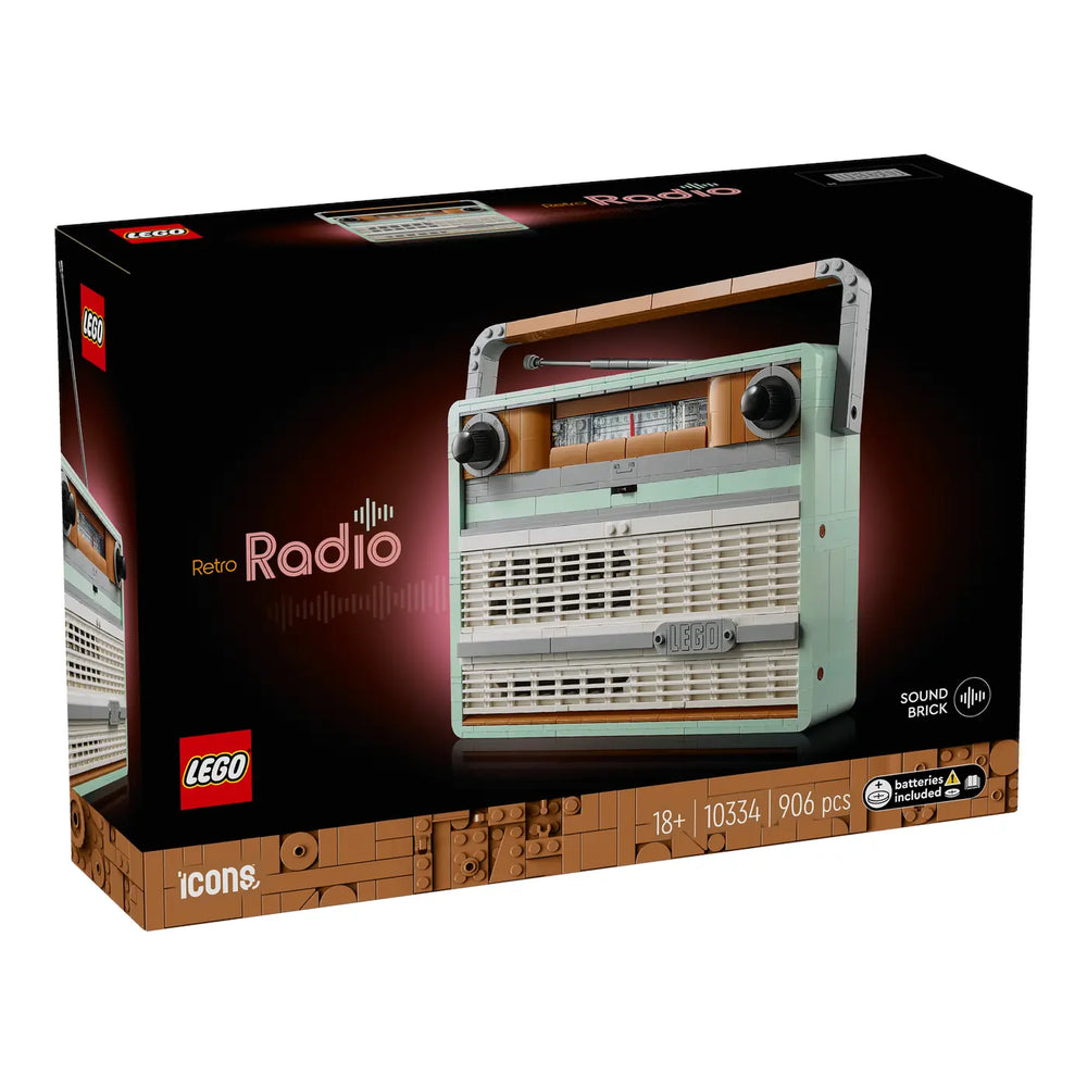 LEGO® Icons 10334  Retro-Kofferradio Verpackung Vorderseite