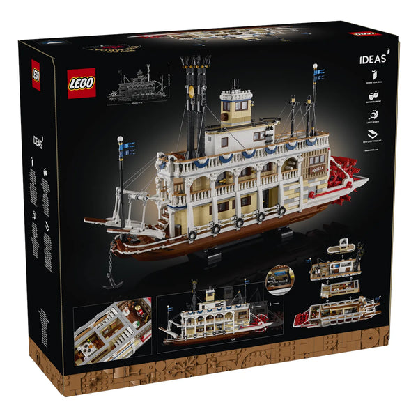 LEGO® Ideas 21356 Flussraddampfer Verpackung Rückseite