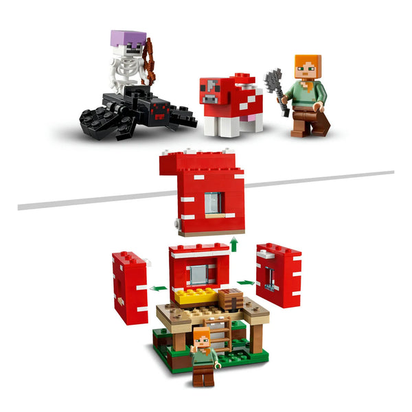 LEGO® Minecraft® 21179 Das Pilzhaus Minifiguren und Funktionen