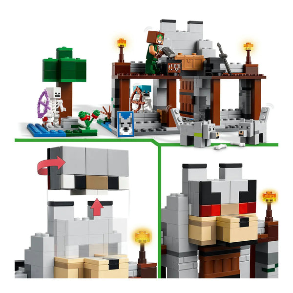 LEGO® Minecraft® 21261 Die Wolfsfestung Funktionen