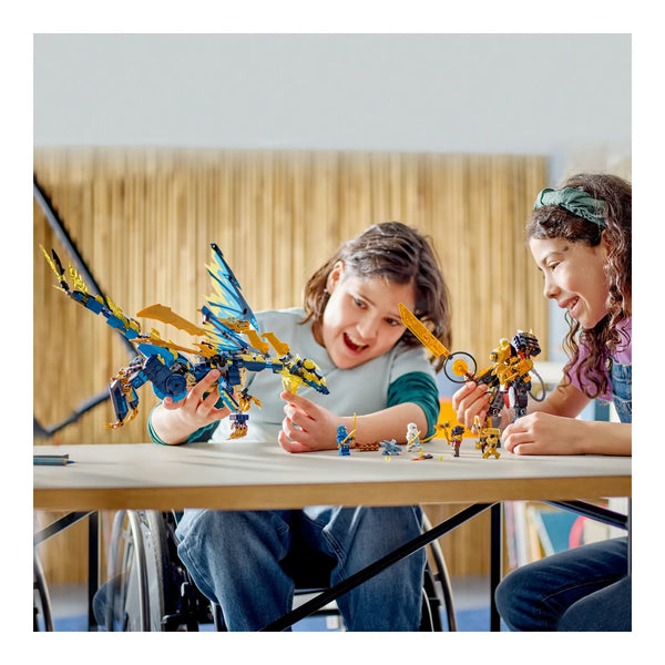 LEGO® NINJAGO® 71796 Kaiserliches Mech-Duell gegen den Elementardrachen für Kinder