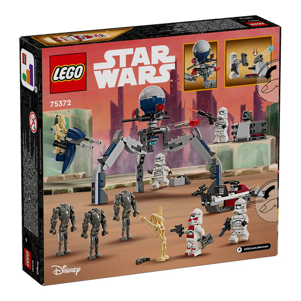 LEGO® Star Wars™ 75372 Clone Trooper™ & Battle Droid™ Battle Pack Verpackung Rückseite