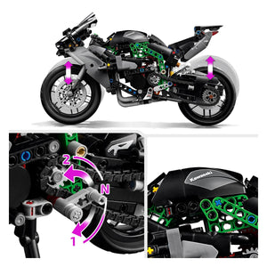 LEGO® Technic 42170 Kawasaki Ninja H2R Motorrad Funktionen