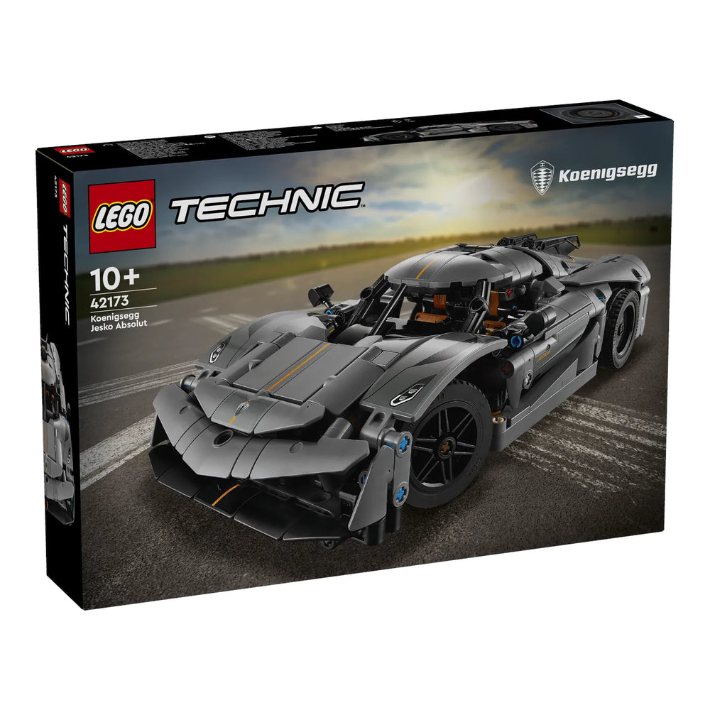LEGO® Technic 42173 Koenigsegg Jesko Absolut Supersportwagen in Grau Verpackung Vorderseite