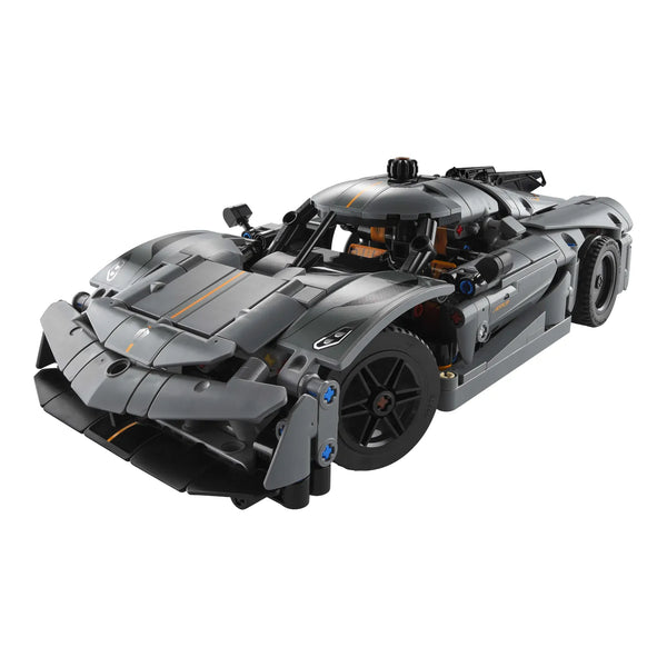 LEGO® Technic 42173 Koenigsegg Jesko Absolut Supersportwagen in Grau aufgebaut
