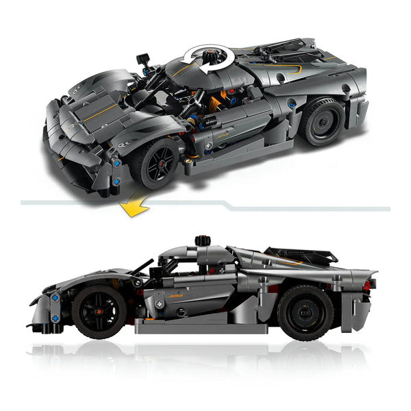 LEGO® Technic 42173 Koenigsegg Jesko Absolut Supersportwagen in Grau Funktionen