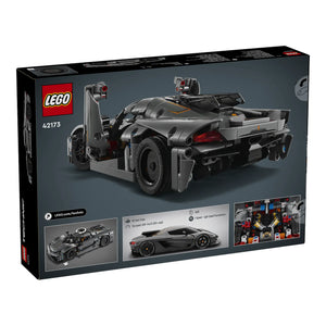 LEGO® Technic 42173 Koenigsegg Jesko Absolut Supersportwagen in Grau Verpackung Rückseite