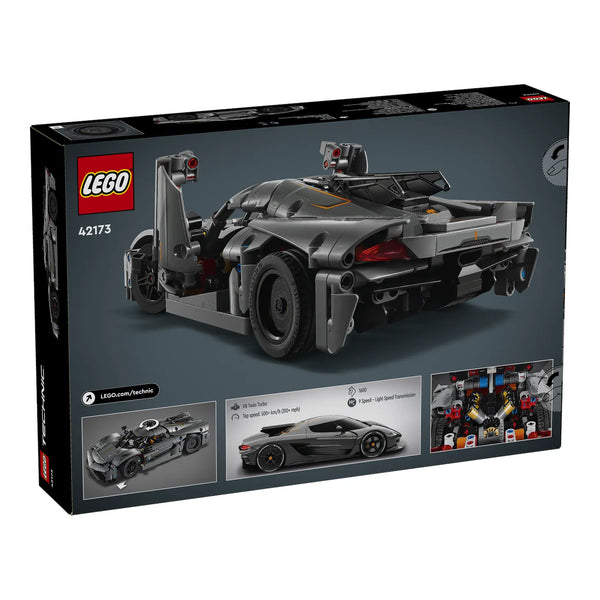 LEGO® Technic 42173 Koenigsegg Jesko Absolut Supersportwagen in Grau Verpackung Rückseite
