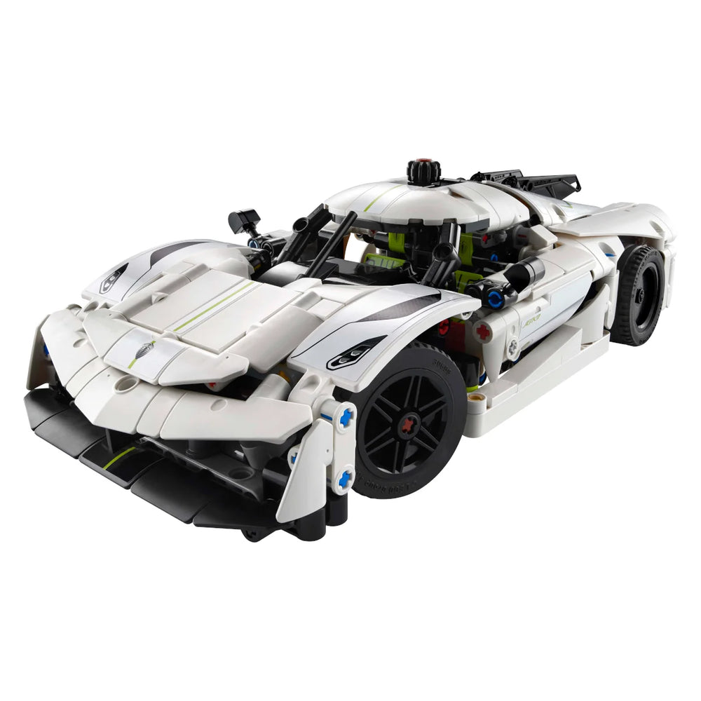 LEGO® Technic 42184 Koenigsegg Jesko Absolut Supersportwagen in Weiß Set aufgebaut