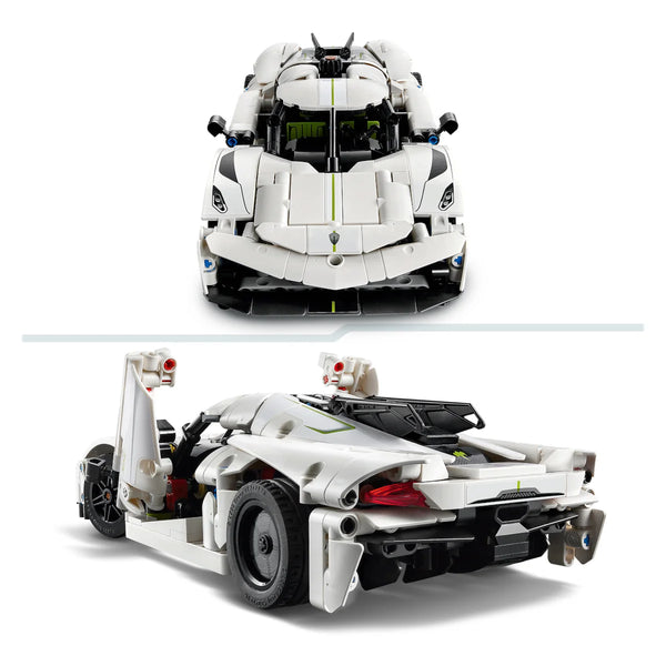 LEGO® Technic 42184 Koenigsegg Jesko Absolut Supersportwagen in Weiß Seitenansicht