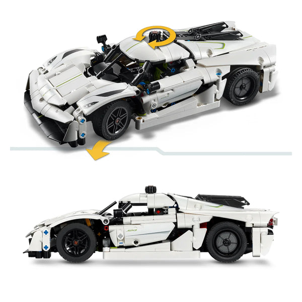 LEGO® Technic 42184 Koenigsegg Jesko Absolut Supersportwagen in Weiß Seitenansicht