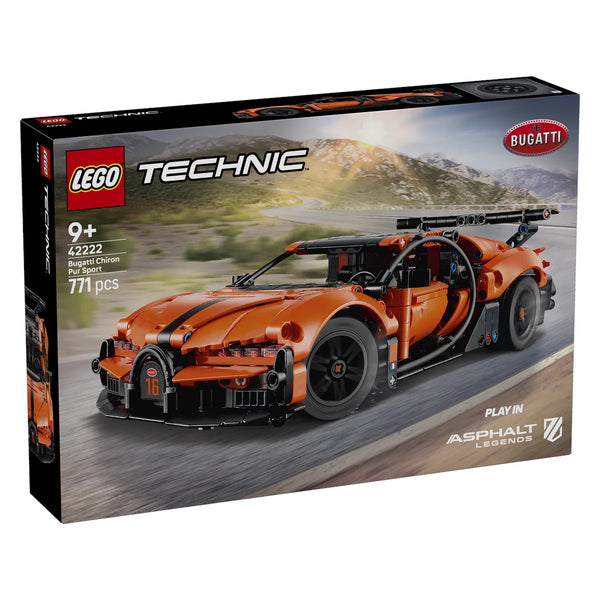 LEGO® Technic 42222 Bugatti Chiron Pur Sport Hypercar Verpackung Vorderseite