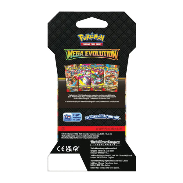 Pokemon Mega Evolution Sleeved Booster Rückseite