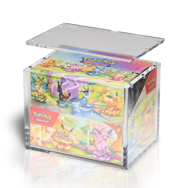 Pokemon Mini Tin Display (8 Tins) Acryl Case mit Inhalt offen